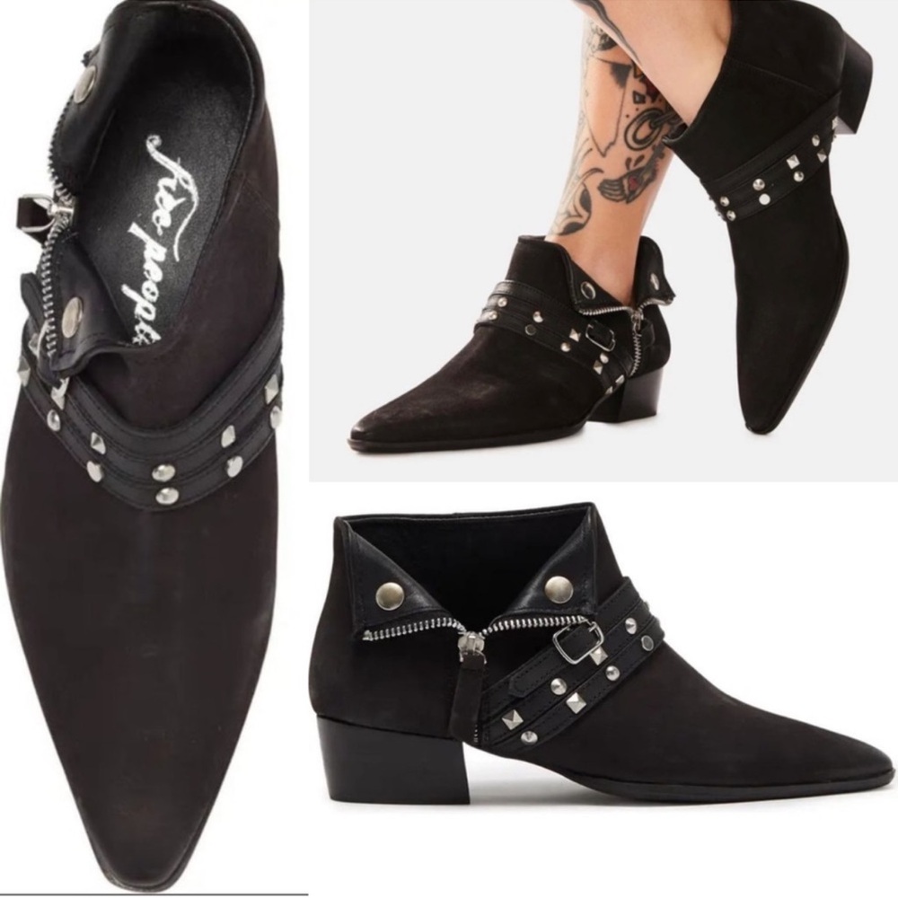 NEW Free People Chesa Suede Low Ankle Booties